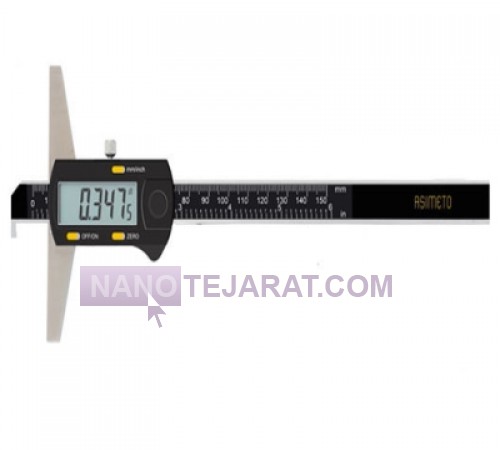 digital depth calipers with single hook 20 cm 0/01 asimeto 